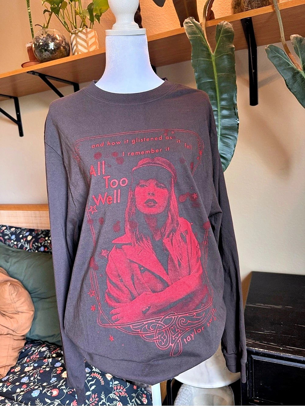 Taylor Swift Red Taylor’s Version How It Glistened As It Fell Long Sleeve Tee